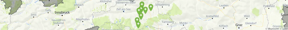 Kartenansicht für Apotheken-Notdienste in der Nähe von Großarl (Sankt Johann im Pongau, Salzburg)